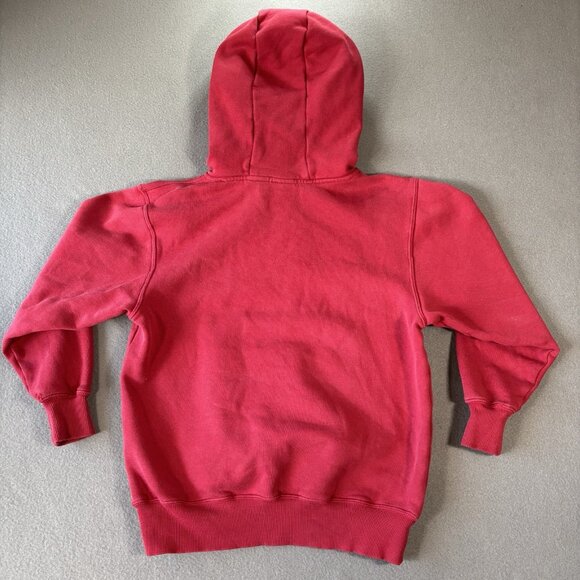 Vintage Nike Bauer Hockey Hoodie Youth S Red Sweatshirt Center Swoosh 90s Y2K - Picture 15 of 15